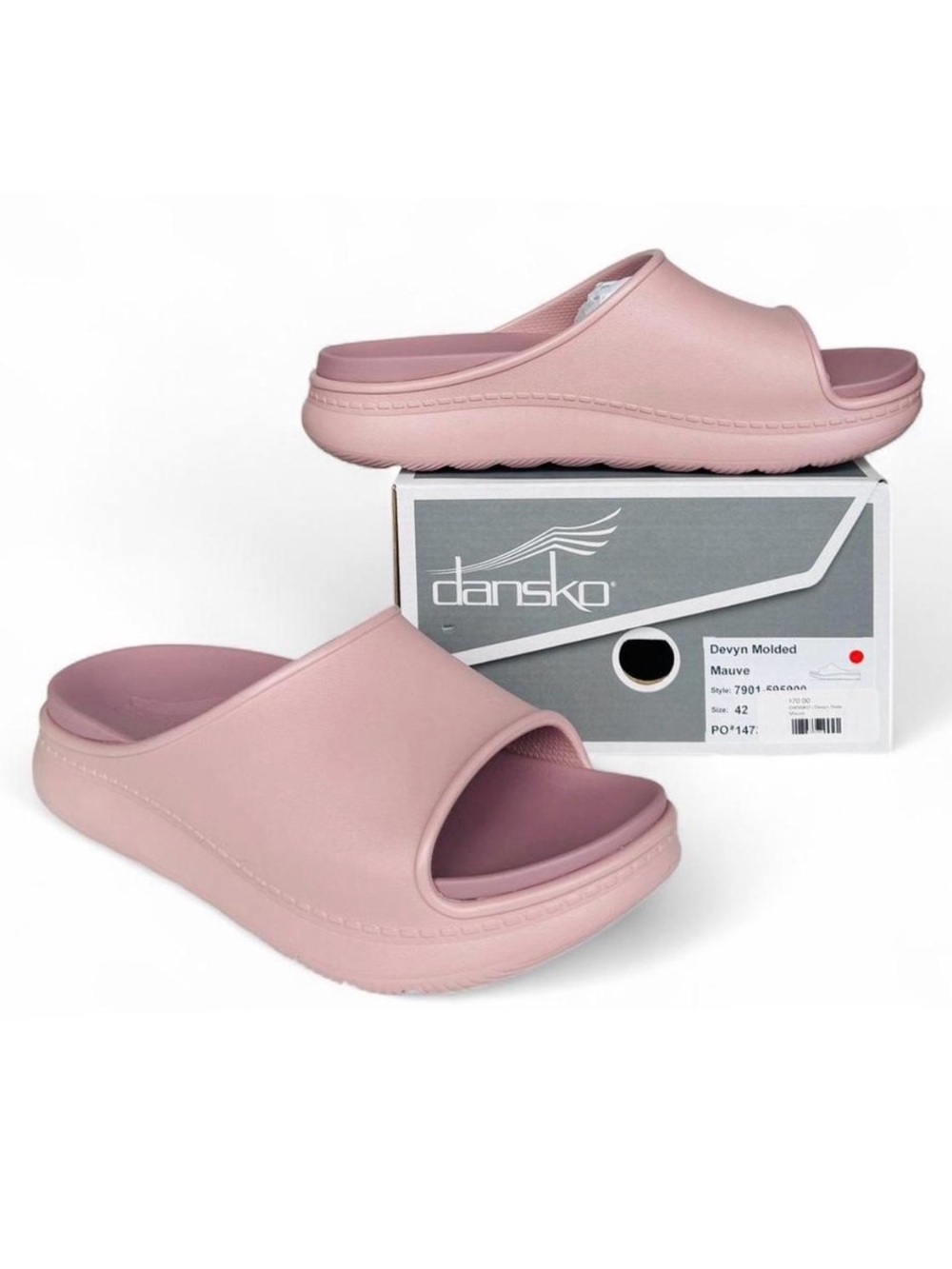 Dansko Devyn Molded Mauve Slide Sandals